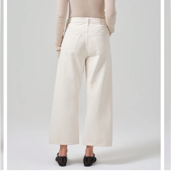 new Citizens of Humanity gaucho wide leg barrel jeans in ecru marzipan wash - Picture 2 of 10